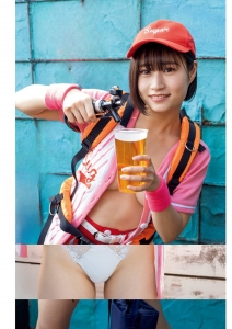Non Miharu Former baseball stadium beer vendor sexy raw hair nudity001